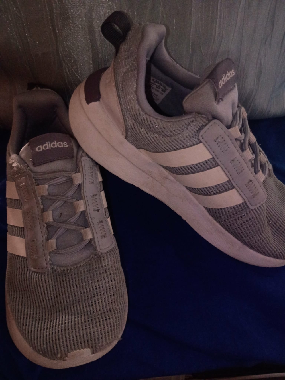 adidas Light Gray Athletic Knit Sneakers